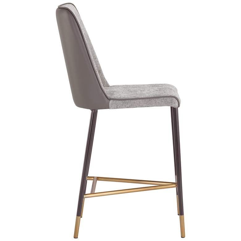 Image 2 Sunpan Klaus 22 1/2" Wide Gunmetal Flint Gray Counter Height Stool more views