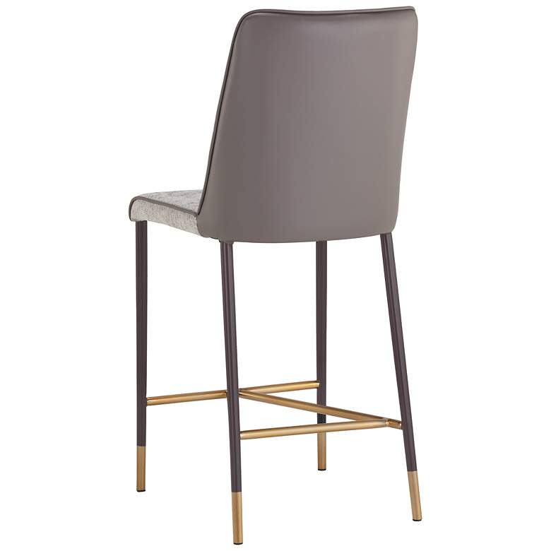 Image 3 Sunpan Klaus 22 1/2" Wide Gunmetal Flint Gray Counter Height Stool more views