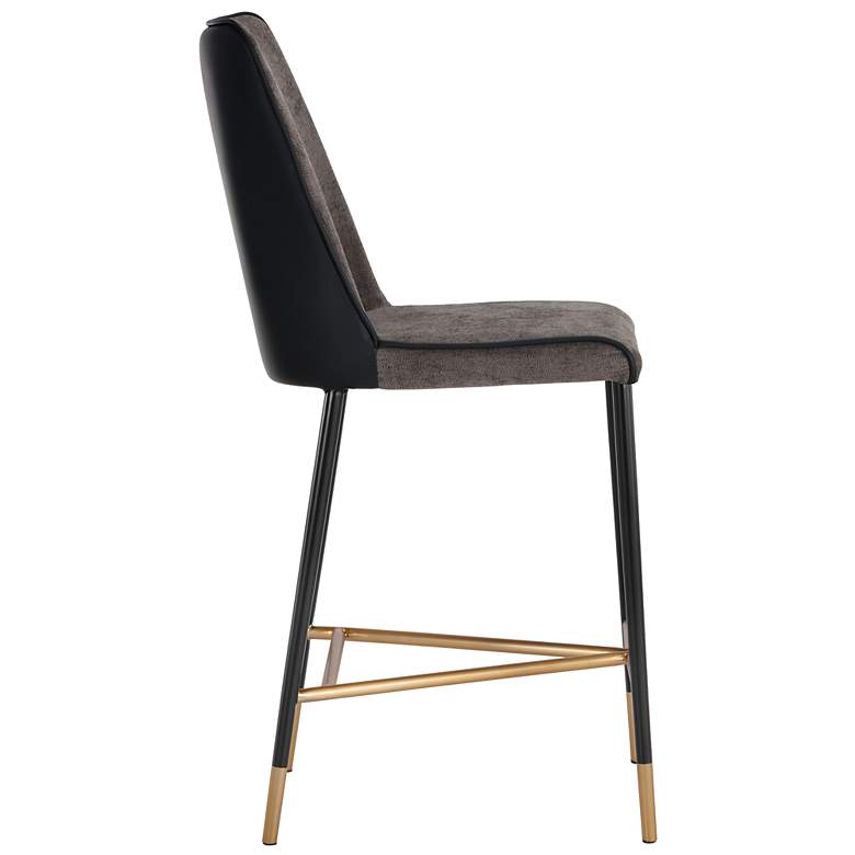 Image 2 Sunpan Klaus Counter Stool Black Sparrow Gray and Napa Black more views
