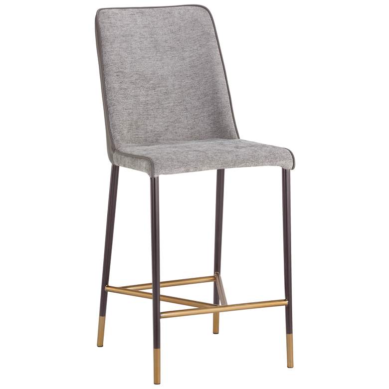 Image 1 Sunpan Klaus Counter Stool Gunmetal Flint Gray and Napa Taupe
