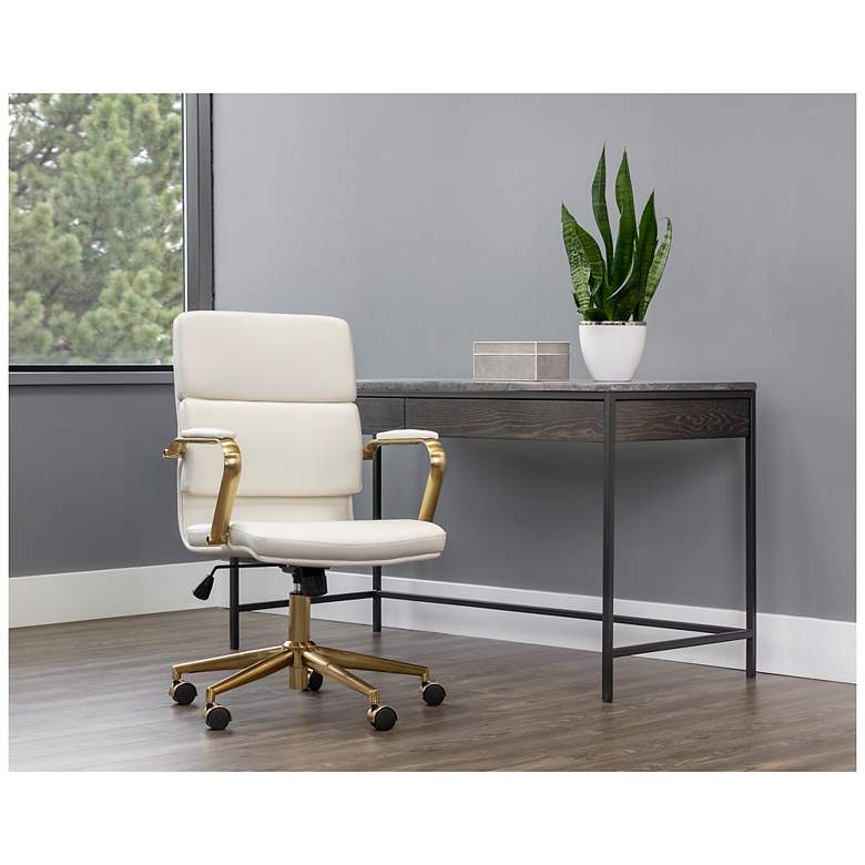 Image 5 Sunpan Kleo Office Chair Snow more views