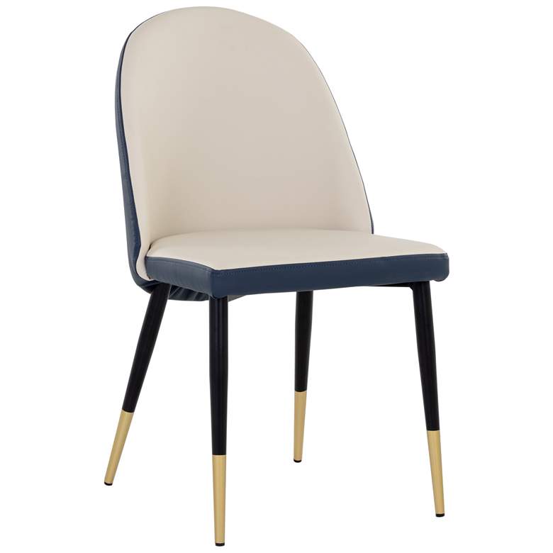 Image 2 Sunpan Kline Dining Chair Dillon Cream and Dillon Thunder