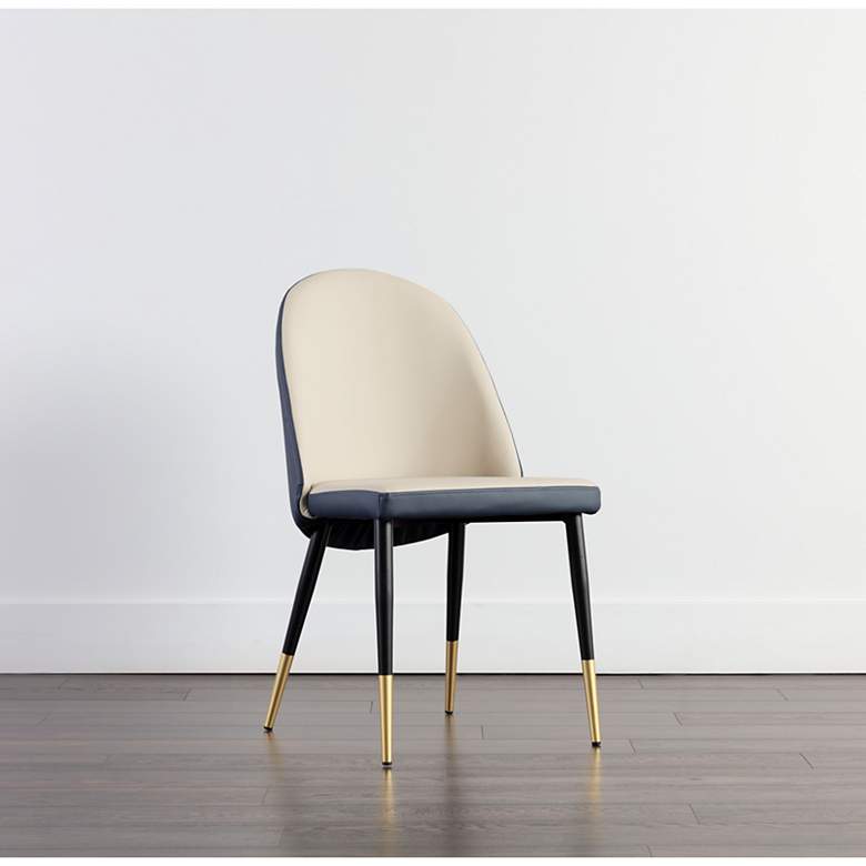 Image 1 Sunpan Kline Dining Chair Dillon Cream and Dillon Thunder