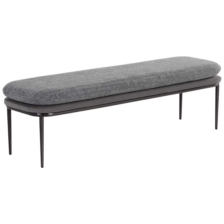 Image 1 Sunpan Koffi Bench Gunmetal Chacha Gray and Antonio Charcoal