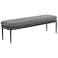 Sunpan Koffi Bench Gunmetal Chacha Gray and Antonio Charcoal