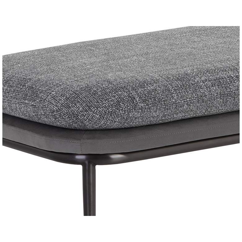 Image 4 Sunpan Koffi Bench Gunmetal Chacha Gray and Antonio Charcoal more views