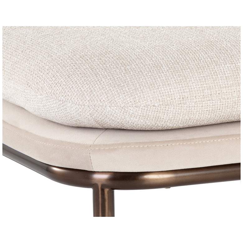 Image 4 Sunpan Koffi Stool Dark Bronze Chacha Cream and Meg Taupe more views