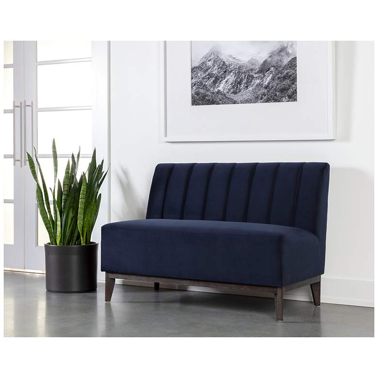 Image 5 Sunpan Kosovo Banquette Brown Abbington Navy more views