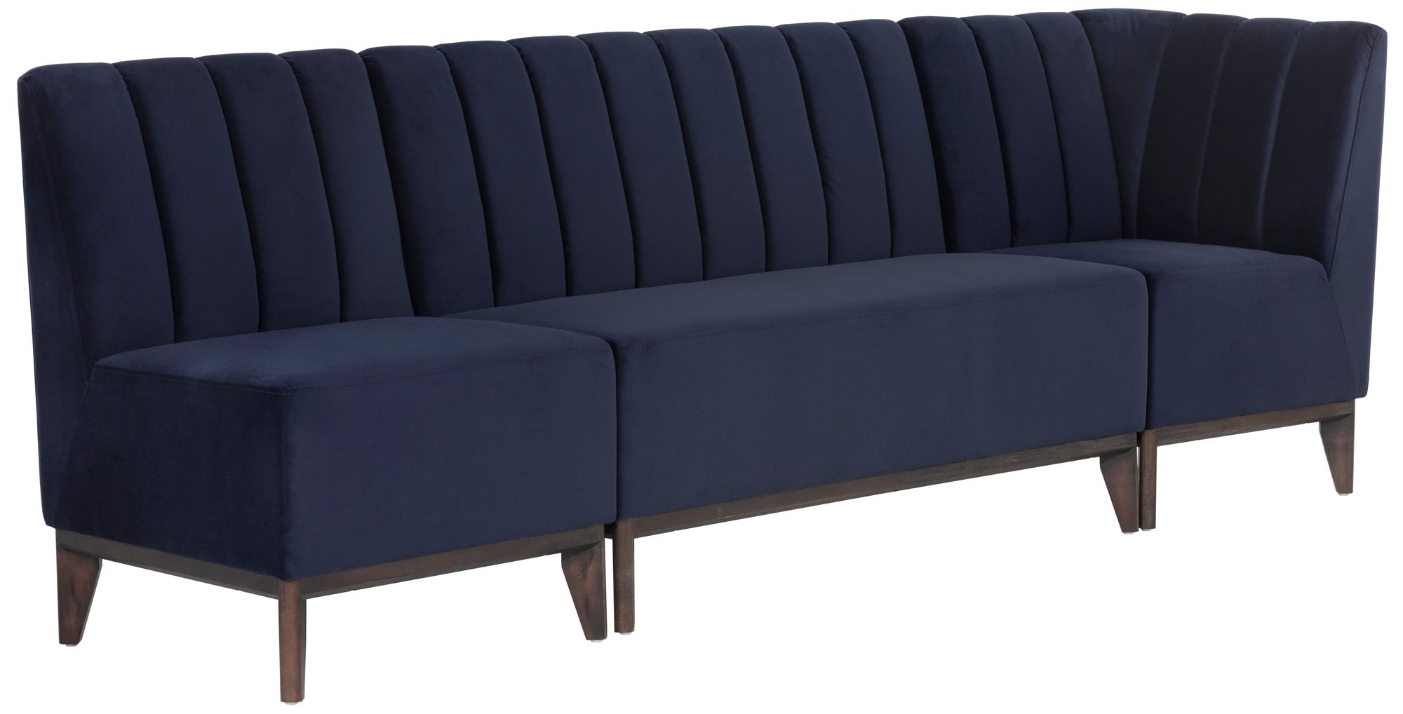 Sunpan Kosovo Banquette Brown Abbington Navy