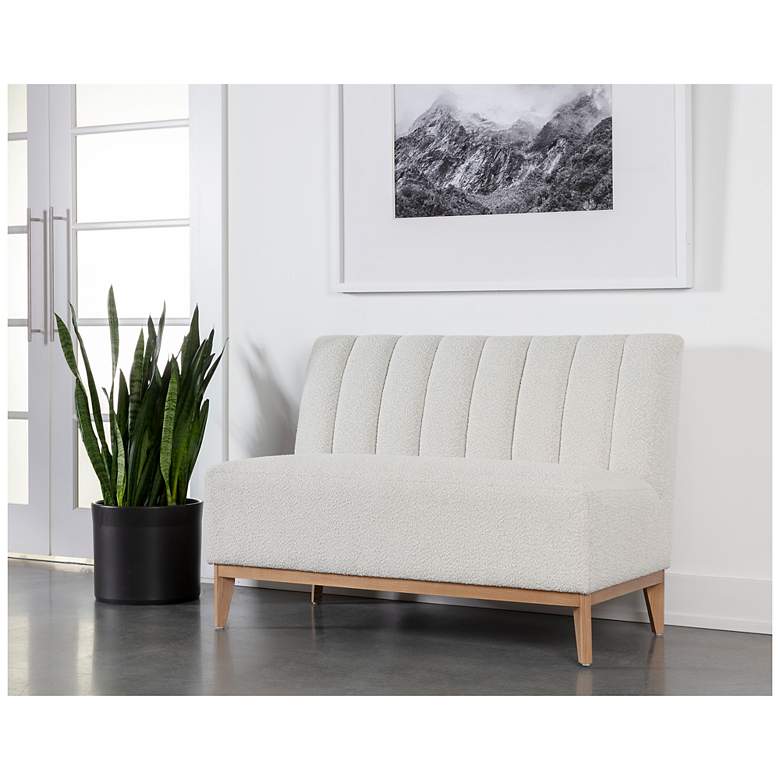 Image 5 Sunpan Kosovo Banquette Natural Copenhagen White more views