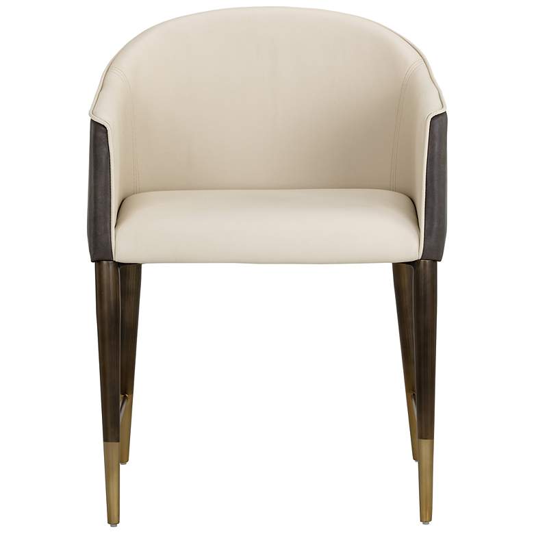 Image 3 Sunpan Kylin Dining Armchair Dillon Cream and Bravo Ash more views