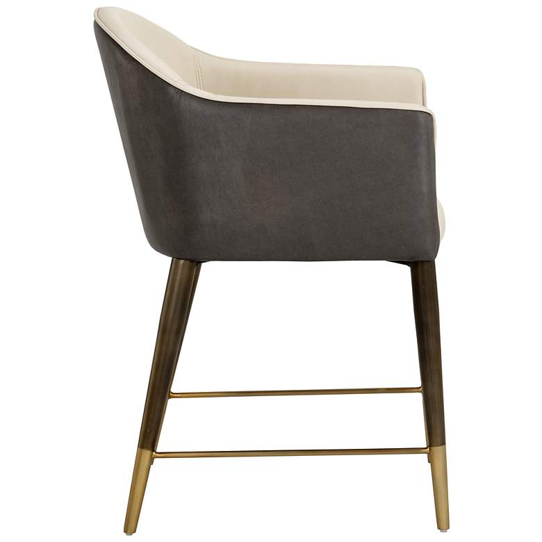 Image 4 Sunpan Kylin Dining Armchair Dillon Cream and Bravo Ash more views