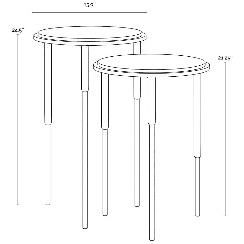 Image 7 Sunpan Kyrie Nesting End Tables (Set of 2) more views