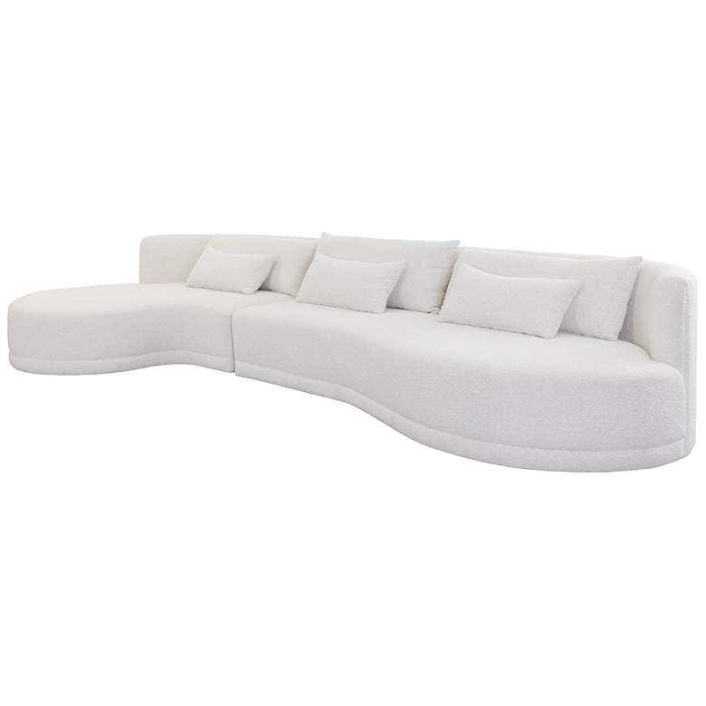 Image 3 Sunpan Laken Sofa Chaise Laf Copenhagen White more views