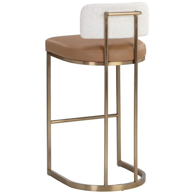 Image 4 Sunpan Larissa Barstool Napa Cognac and Rhea Light Barley more views