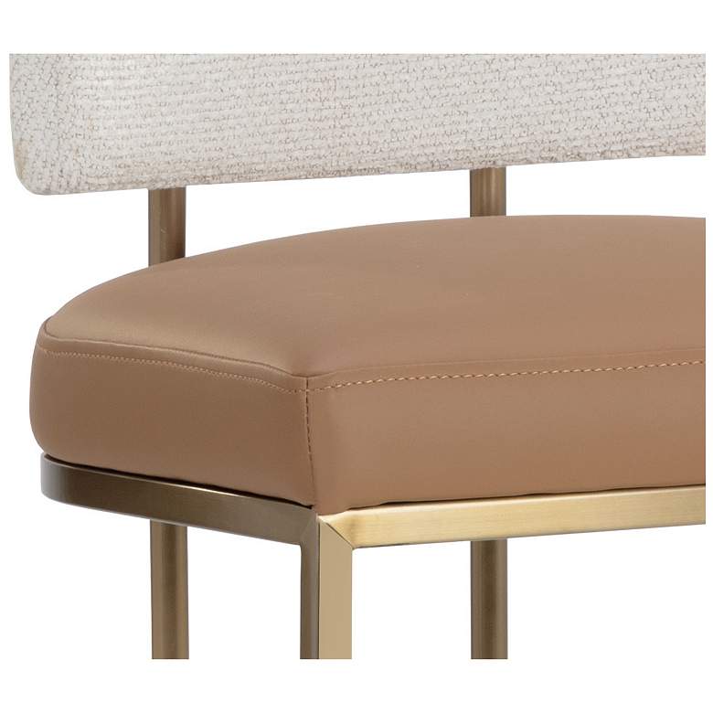 Image 5 Sunpan Larissa Barstool Napa Cognac and Rhea Light Barley more views