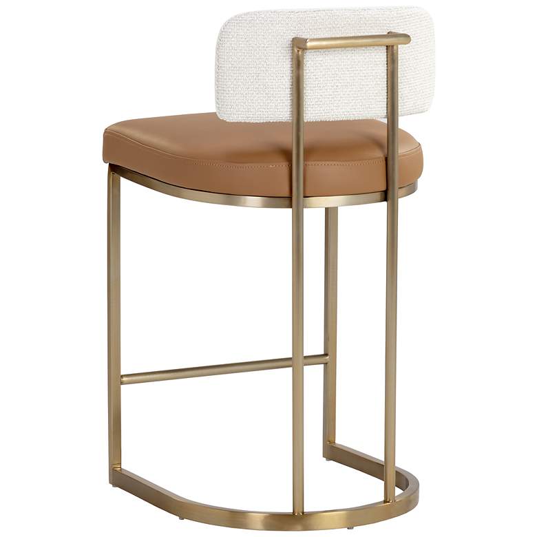 Image 4 Sunpan Larissa Counter Stool Napa Cognac and Rhea Light Barley more views