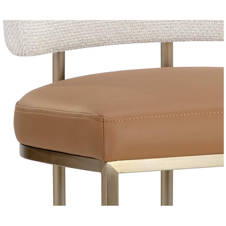 Image 5 Sunpan Larissa Counter Stool Napa Cognac and Rhea Light Barley more views