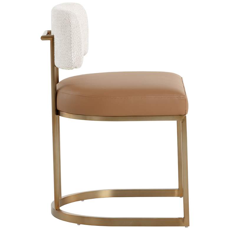 Image 3 Sunpan Larissa Dining Chair Napa Cognac and Rhea Light Barley more views