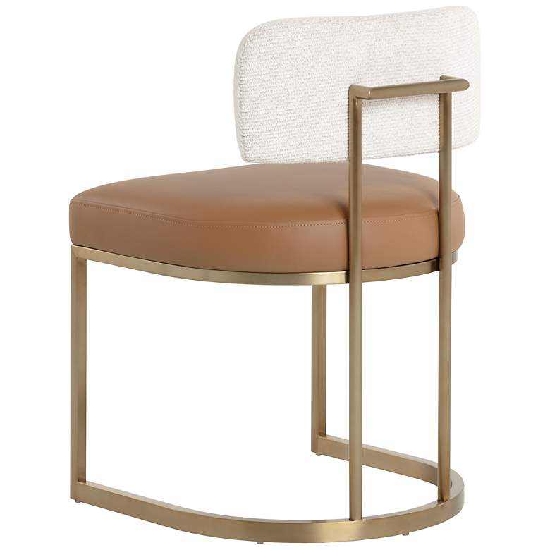 Image 4 Sunpan Larissa Dining Chair Napa Cognac and Rhea Light Barley more views