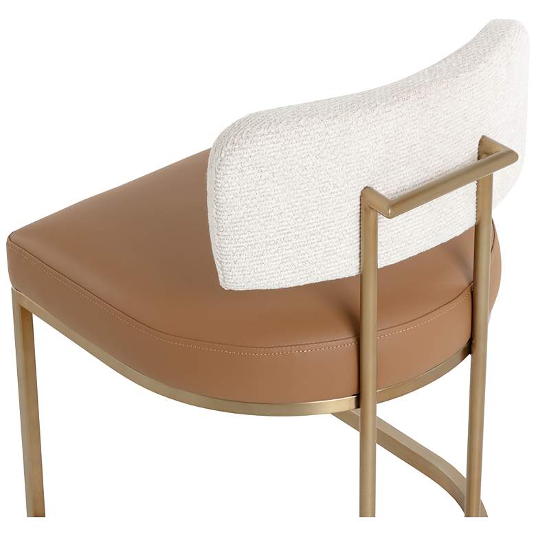 Image 5 Sunpan Larissa Dining Chair Napa Cognac and Rhea Light Barley more views