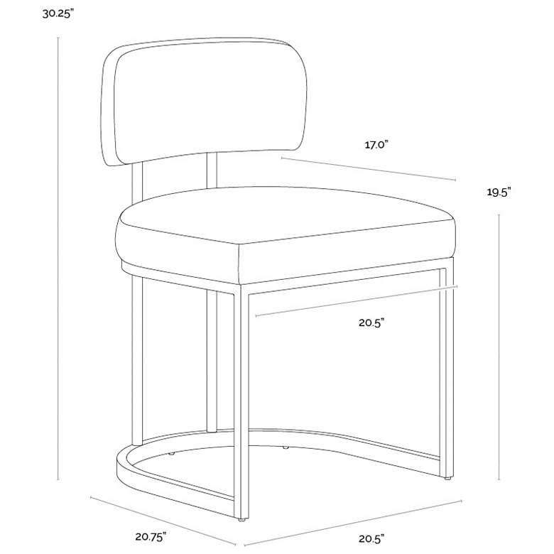 Image 6 Sunpan Larissa Dining Chair Napa Cognac and Rhea Light Barley more views