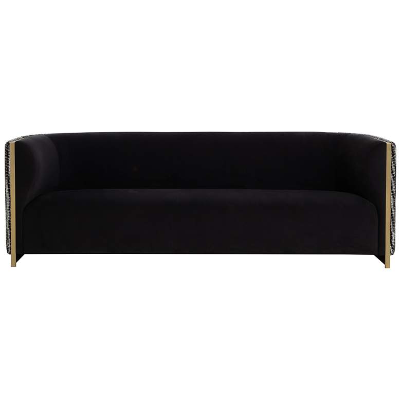 Image 2 Sunpan Larron Sofa Abbington Black and Hobbes Night more views