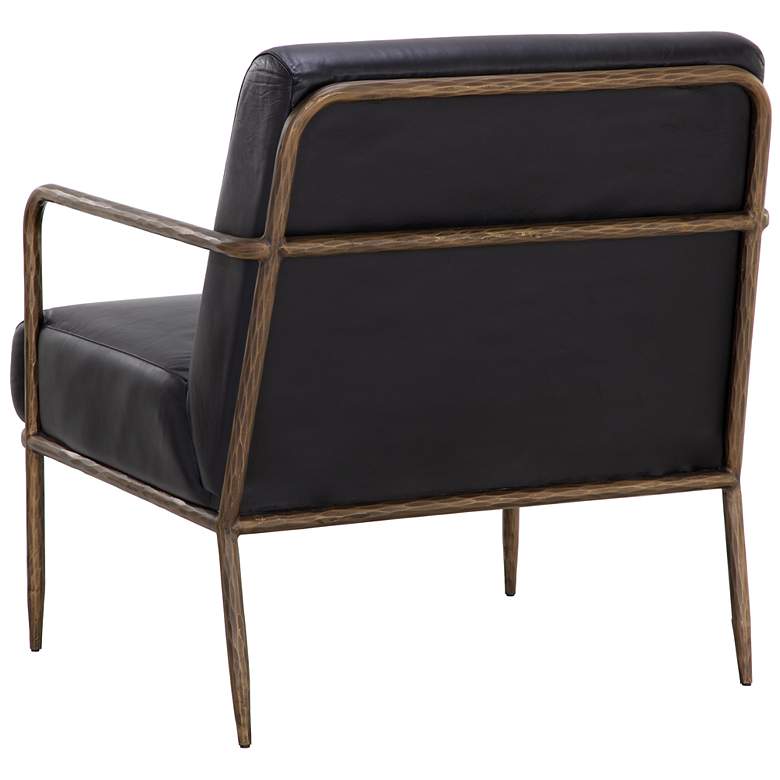 Image 5 Sunpan Lathan Lounge Chair Charcoal Black Leather more views