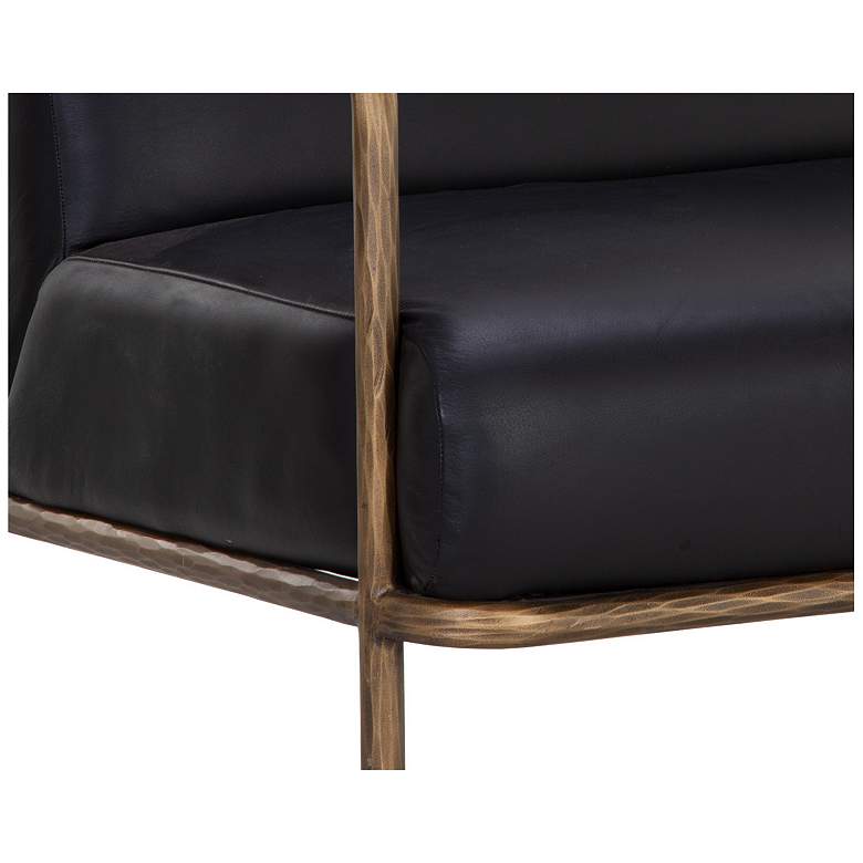 Image 6 Sunpan Lathan Lounge Chair Charcoal Black Leather more views