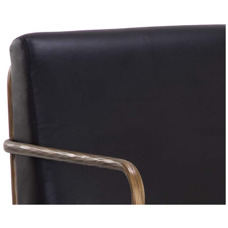 Image 7 Sunpan Lathan Lounge Chair Charcoal Black Leather more views