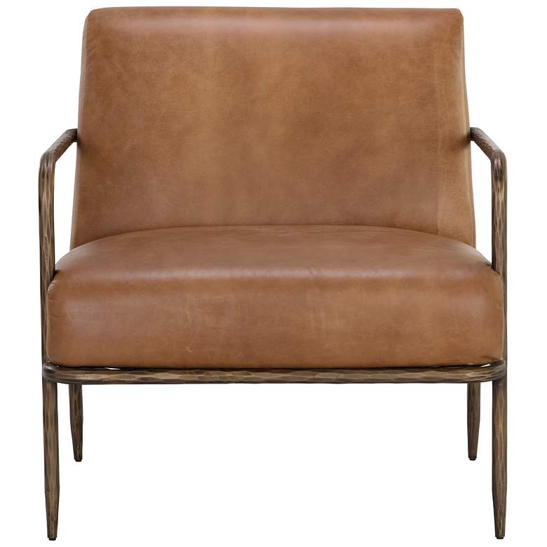 Image 3 Sunpan Lathan Lounge Chair Tan Leather more views