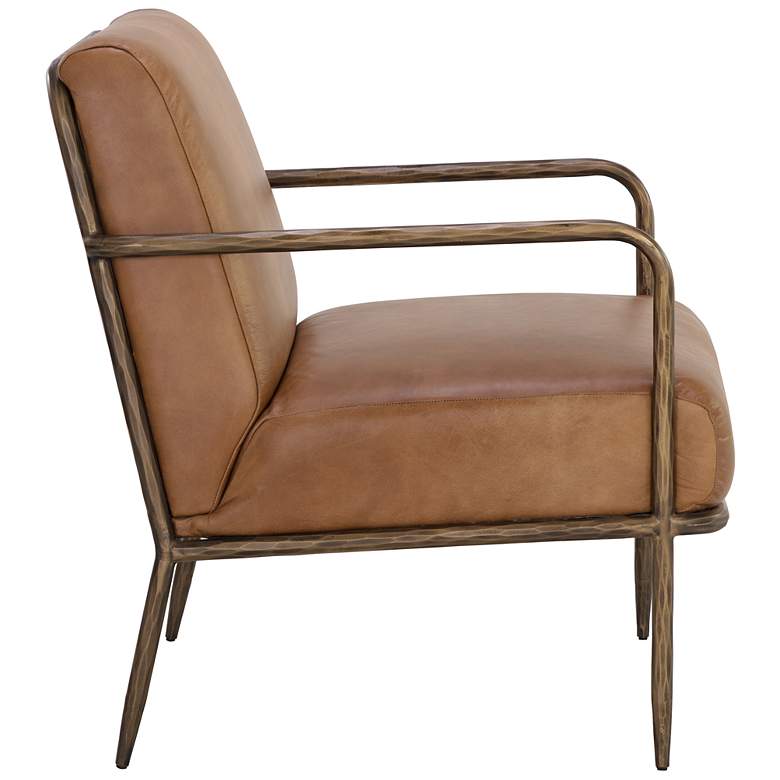 Image 4 Sunpan Lathan Lounge Chair Tan Leather more views