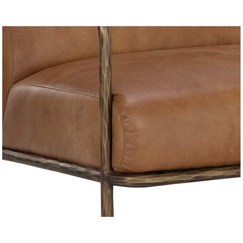 Image 6 Sunpan Lathan Lounge Chair Tan Leather more views
