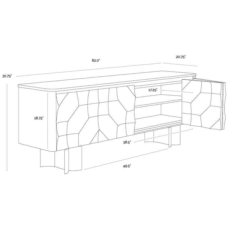 Image 7 Sunpan Lautrec Sideboard more views