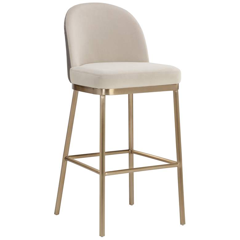 Image 1 Sunpan Lavania Barstool Meg Taupe and Porcini Taupe