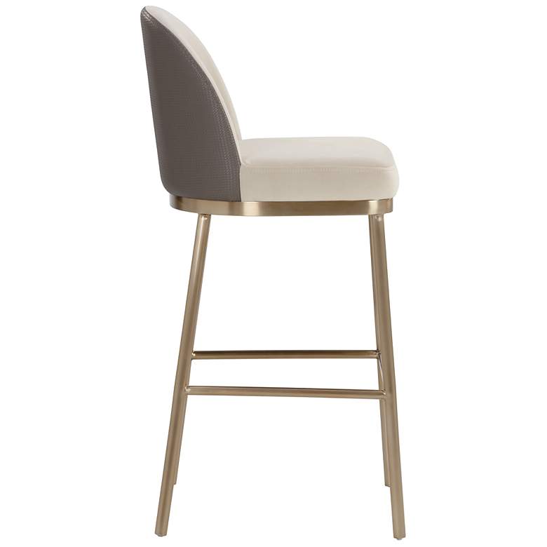 Image 3 Sunpan Lavania Barstool Meg Taupe and Porcini Taupe more views