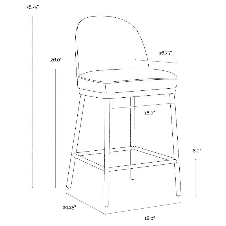 Image 1 Sunpan Lavania Counter Stool Meg Taupe and Porcini Taupe