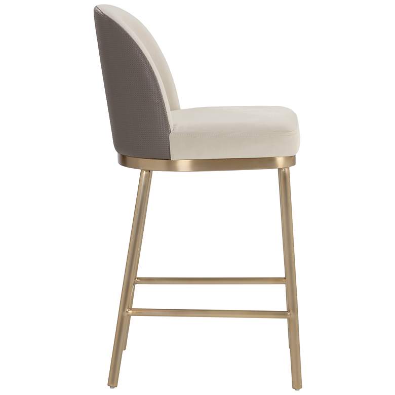 Image 4 Sunpan Lavania Counter Stool Meg Taupe and Porcini Taupe more views