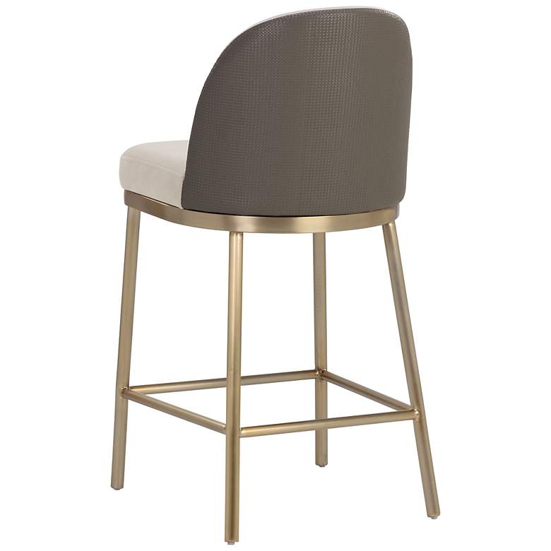 Image 5 Sunpan Lavania Counter Stool Meg Taupe and Porcini Taupe more views