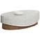 Sunpan Leda 55" Wide Modern Gray Concrete Coffee Table