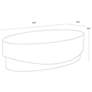 6_Sunpan Leda 55" Wide Modern Gray Concrete Coffee Table more views