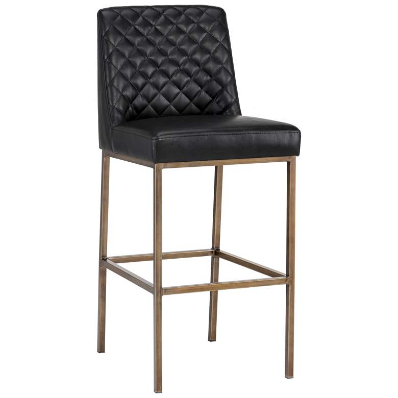 Image 1 Sunpan Leighland Barstool Coal Black