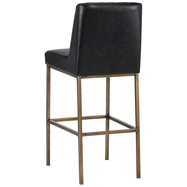 Image 3 Sunpan Leighland Barstool Coal Black more views