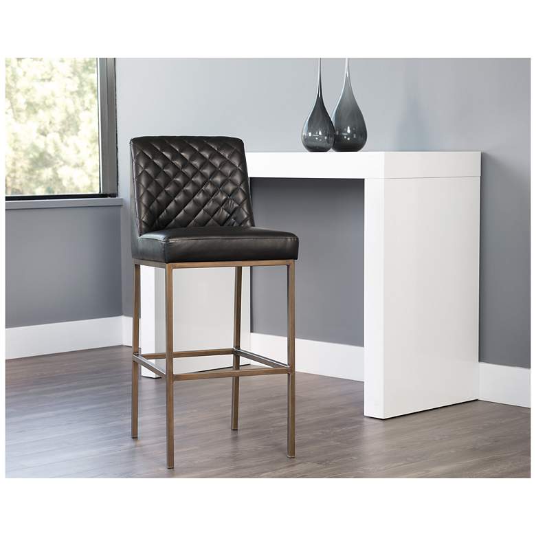 Image 5 Sunpan Leighland Barstool Coal Black more views