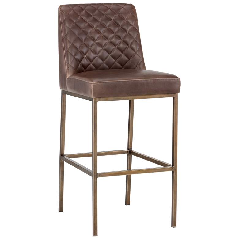 Image 1 Sunpan Leighland Barstool Havana Dark Brown