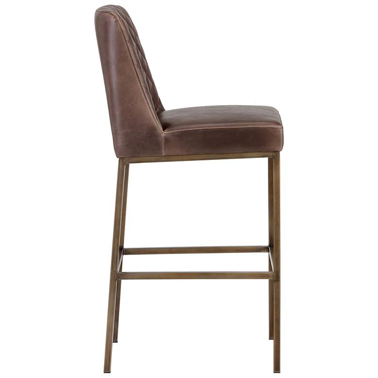 Image 2 Sunpan Leighland Barstool Havana Dark Brown more views
