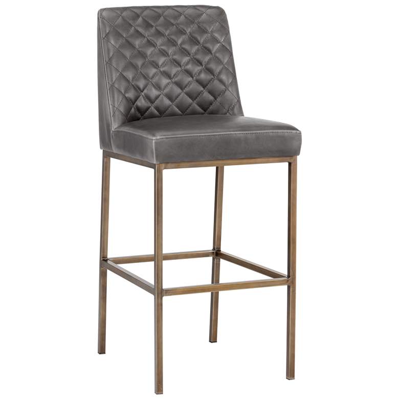 Image 1 Sunpan Leighland Barstool Overcast Gray