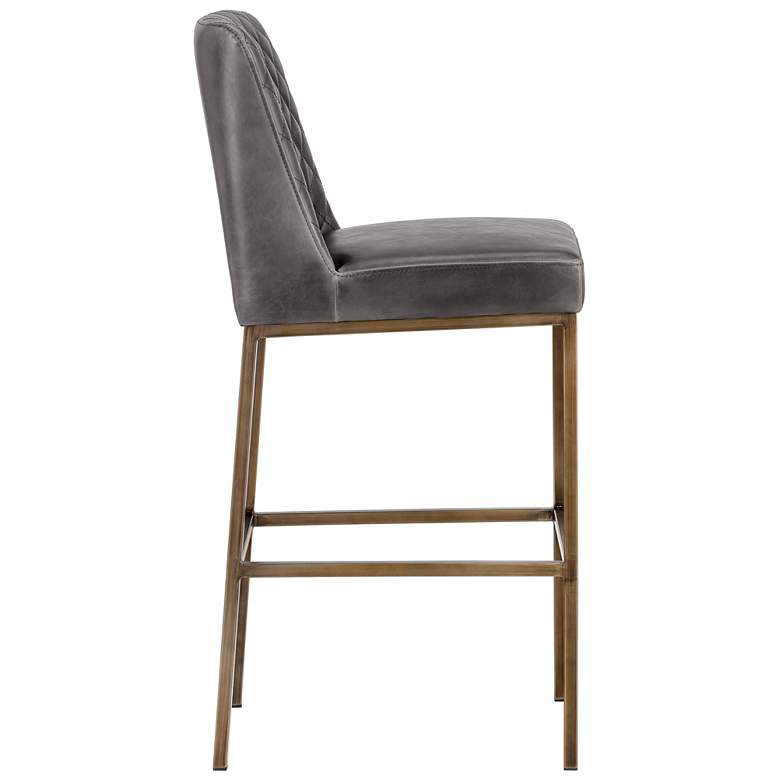 Image 2 Sunpan Leighland Barstool Overcast Gray more views