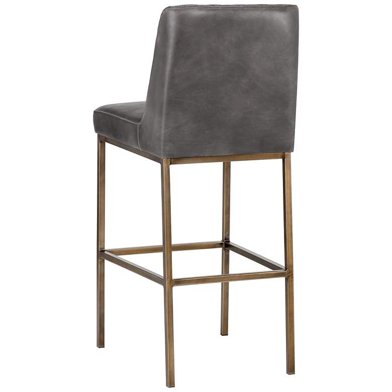 Image 3 Sunpan Leighland Barstool Overcast Gray more views