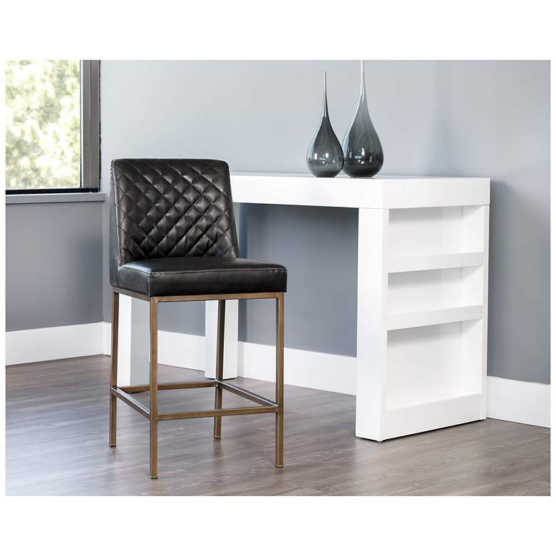 Image 4 Sunpan Leighland Counter Stool Coal Black more views